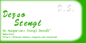 dezso stengl business card